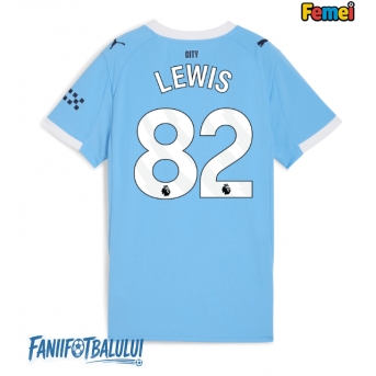 Manchester City Rico Lewis #82 Tricou Fotbal Replică 2025-26 Femei Acasa